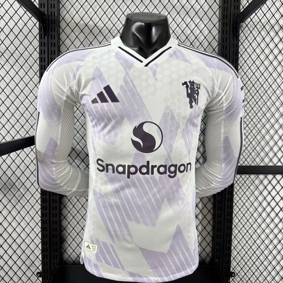 AAA Quality Manchester Utd 25/26 Away White Long Jersey(Player)